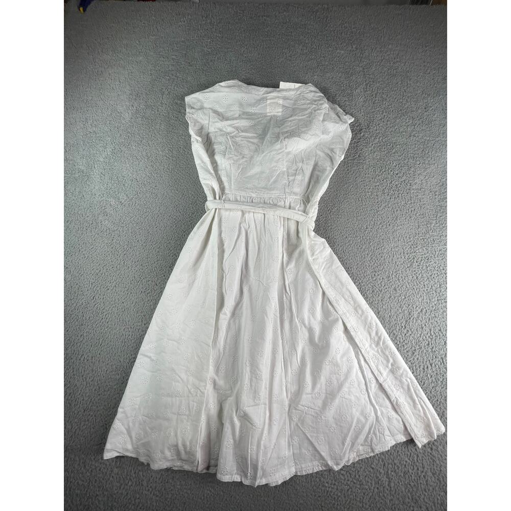 Hope & Henry Dress Women 8 White Boho Cottagecore Eyelet Lace Sleeveless NWT - Picture 6 of 8
